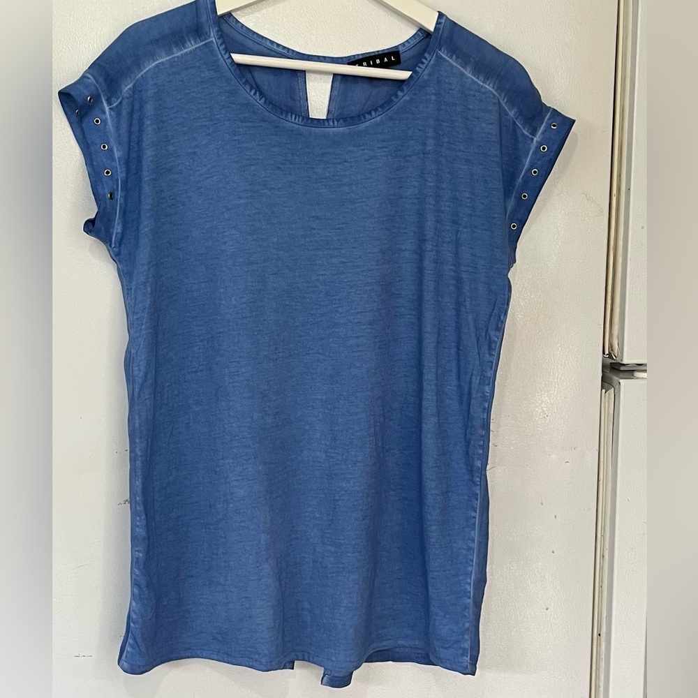 TRIBAL Blue Woman’s top Sz XS